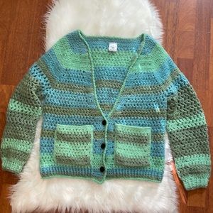 Cardigan Size Medium Handknit